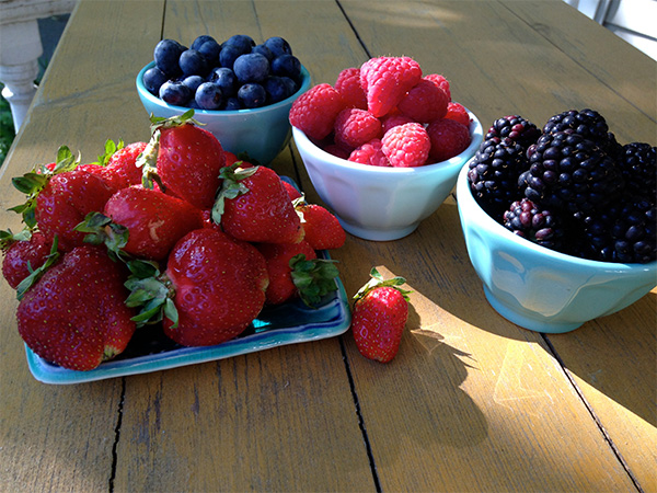 strawberries raspberries blueberries and blackberries 
